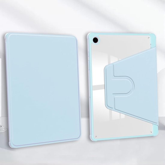 Samsung Galaxy Tab A8 10.5 inch (2021/2022) Hoesjes – 360° draaibaar – Potloodhouder – Lichtblauw-Tablethoesjes-Ilumina Benelux