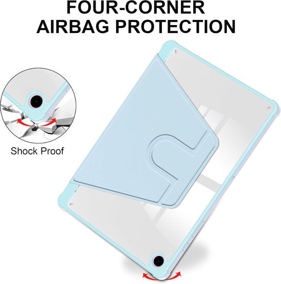Samsung Galaxy Tab A8 10.5 inch (2021/2022) Hoesjes – 360° draaibaar – Potloodhouder – Lichtblauw-Tablethoesjes-Ilumina Benelux