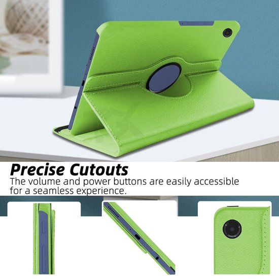 Samsung Galaxy Tab A9+ 11 inch 2023 Hoesjes – 360° draaibaar – Multi-stand – Groen-Tablethoesjes-Ilumina Benelux