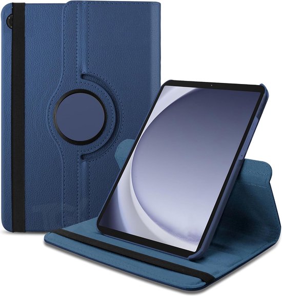 Samsung Galaxy Tab A9+ 11 inch 2023 & Tab A11 Plus Hoesjes – 360° draaibaar – Multi-stand – Donkerblauw-Tablethoesjes-Ilumina Benelux