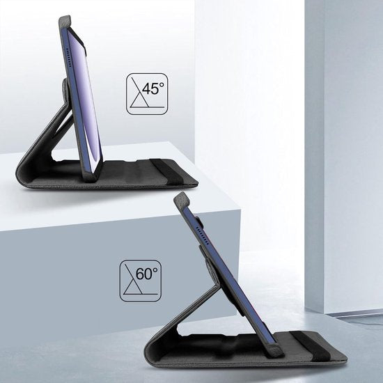 Samsung Galaxy Tab A9+ 11 inch & Tab A11 Plus Hoesjes – 360° draaibaar – Multi-stand – Zwart-Tablethoesjes-Ilumina Benelux