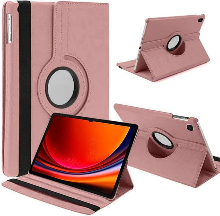 Samsung Galaxy Tab A9 8.7 (2023) Hoesjes – 360° draaibaar – Multi-stand – Roségoud-Tablethoesjes-Ilumina Benelux