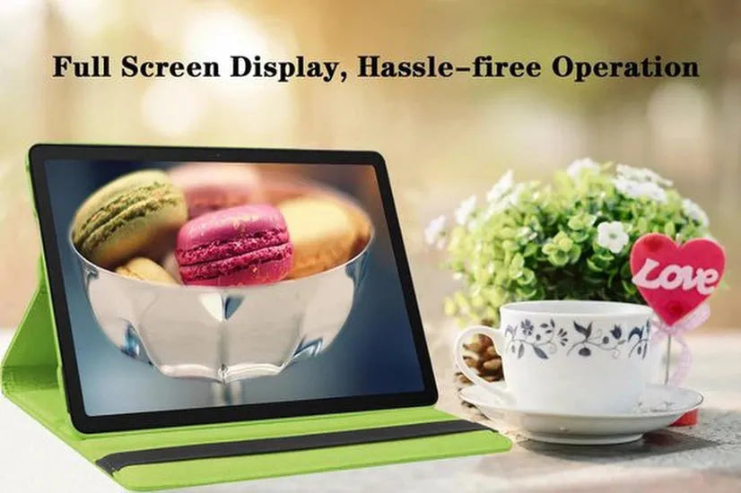 Samsung Galaxy Tab A9 8.7 2023 & Tab A11 Hoesjes – 360° draaibaar – Multi-stand – Groen-Tablethoesjes-Ilumina Benelux