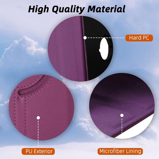 Samsung Galaxy Tab A9 8.7 2023 & Tab A11 Hoesjes – 360° draaibaar – Multi-stand – Paars-Tablethoesjes-Ilumina Benelux