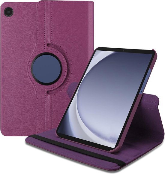 Samsung Galaxy Tab A9 8.7 2023 & Tab A11 Hoesjes – 360° draaibaar – Multi-stand – Paars-Tablethoesjes-Ilumina Benelux