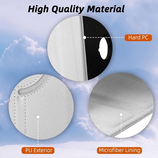 Samsung Galaxy Tab A9 8.7 2023 & Tab A11 Hoesjes – 360° draaibaar – Multi-stand – Wit-Tablethoesjes-Ilumina Benelux