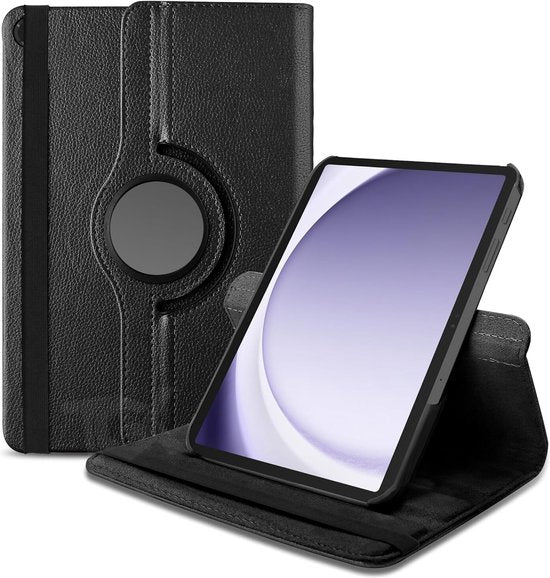 Samsung Galaxy Tab A9 8.7 2023 & Tab A11 Hoesjes – 360° draaibaar – Multi-stand – Zwart-Tablethoesjes-Ilumina Benelux