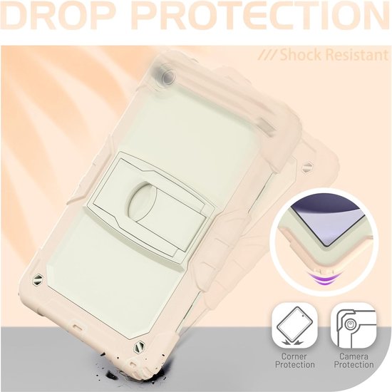 Samsung Galaxy Tab A9 8.7 inch Hoesjes – Schokbestendig Hoesjes – Penhouder & Screenprotector – Standfunctie – Lichtroze-Tablethoesjes-Ilumina Benelux