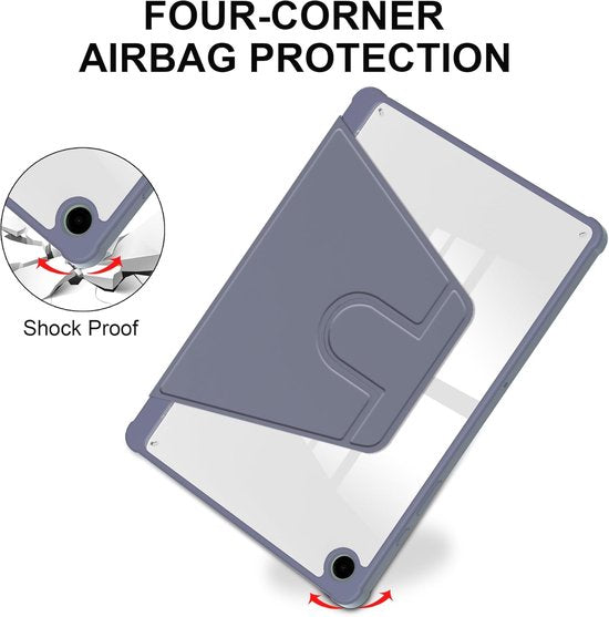 Samsung Galaxy Tab A9 8.7 inch & Tab A11 Hoesjes – 360° draaibaar – Standfunctie – Potloodhouder – Lavender-Tablethoesjes-Ilumina Benelux