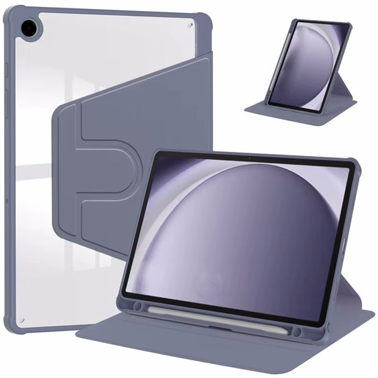 Samsung Galaxy Tab A9 8.7 inch & Tab A11 Hoesjes – 360° draaibaar – Standfunctie – Potloodhouder – Lavender-Tablethoesjes-Ilumina Benelux