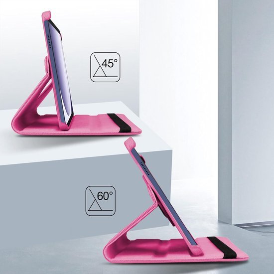 Samsung Galaxy Tab A9+ & Tab A11 Plus 11 inch 2023 Hoesjes – 360° draaibaar – Multi-stand – Donkerroze-Tablethoesjes-Ilumina Benelux