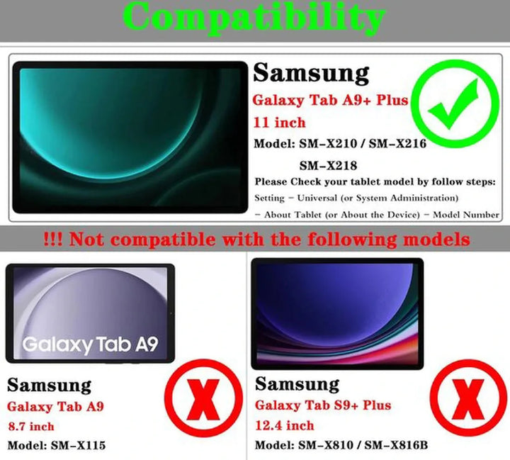 Samsung Galaxy Tab A9+ & Tab A11 Plus 11 inch 2023 Hoesjes – 360° draaibaar – Multi-stand – Lichtblauw-Tablethoesjes-Ilumina Benelux
