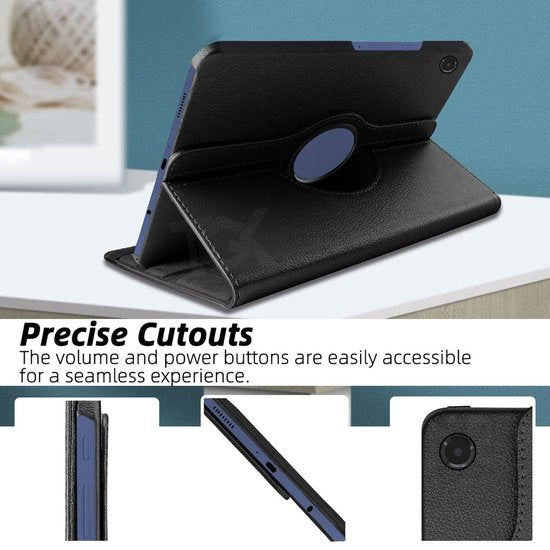 Samsung Galaxy Tab A9+ & Tab A11 Plus 11 inch 2023 Hoesjes – 360° draaibaar – Multi-stand – Zwart-Tablethoesjes-Ilumina Benelux