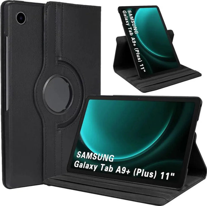 Samsung Galaxy Tab A9+ & Tab A11 Plus 11 inch 2023 Hoesjes – 360° draaibaar – Multi-stand – Zwart-Tablethoesjes-Ilumina Benelux