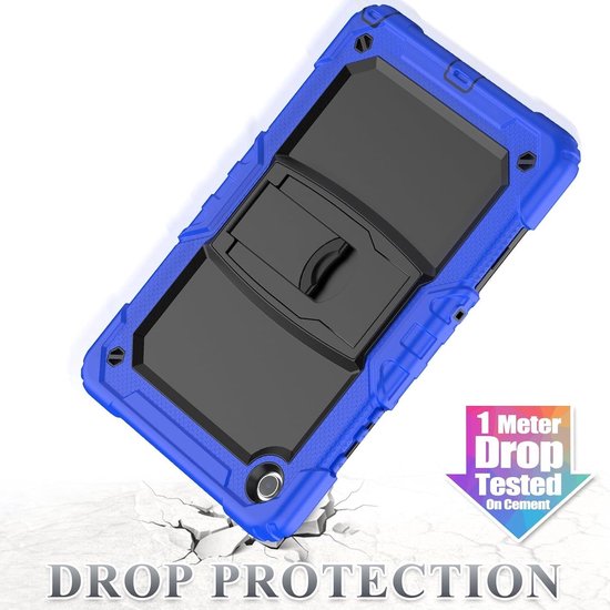 Samsung Galaxy Tab A9 WiFi 8.7 inch Hoesjes – Schokbestendig Hoesjes – Penhouder – Screenprotector & standaard – Blauw-Tablethoesjes-Ilumina Benelux