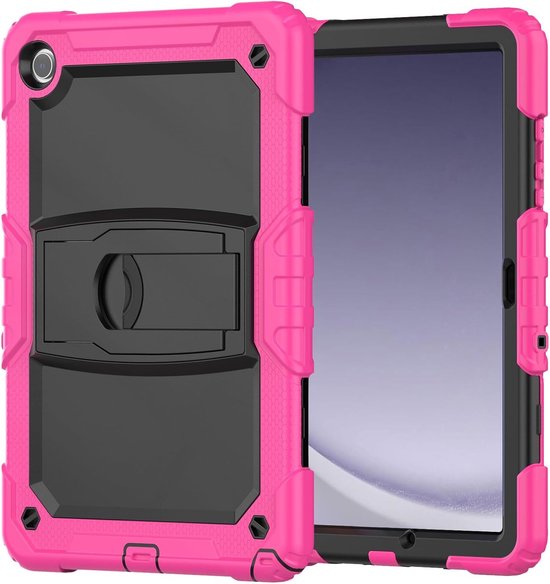 Samsung Galaxy Tab A9 WiFi 8.7 inch Hoesjes – Schokbestendig Hoesjes – Penhouder – Screenprotector & standaard – Roze-Tablethoesjes-Ilumina Benelux