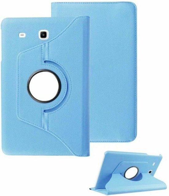 Samsung Galaxy Tab E 8.0 T375/T377 Hoesjes – 360° draaibaar – Multi-stand – Lichtblauw-Tablethoesjes-Ilumina Benelux