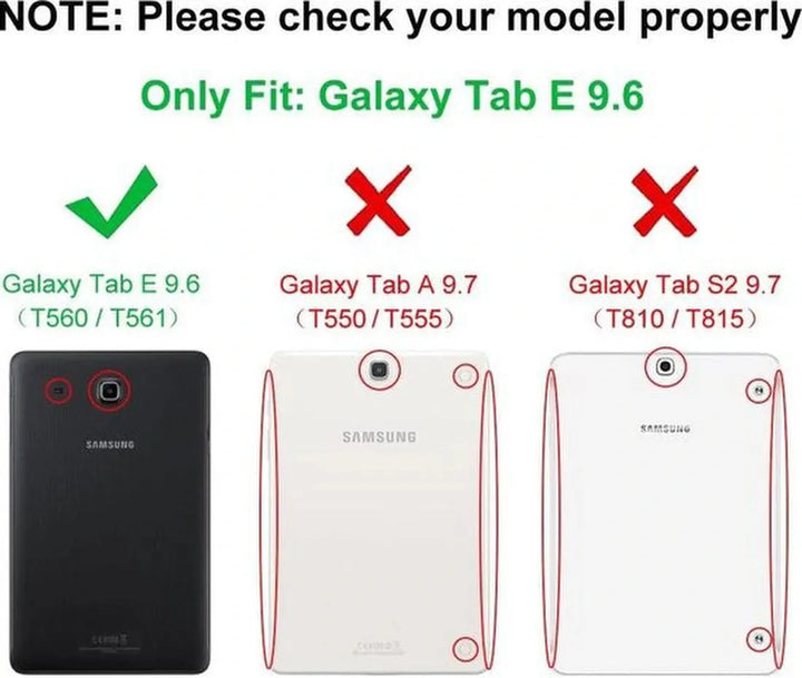 Samsung Galaxy Tab E 9.6 T560/T561 Hoesjes – 360° draaibaar – Multi-stand – Donkerblauw-Tablethoesjes-Ilumina Benelux