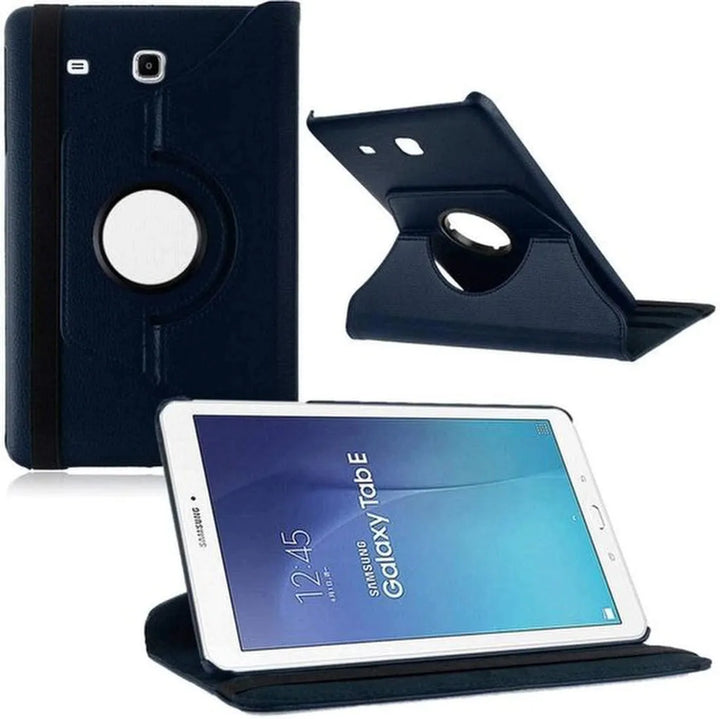 Samsung Galaxy Tab E 9.6 T560/T561 Hoesjes – 360° draaibaar – Multi-stand – Donkerblauw-Tablethoesjes-Ilumina Benelux