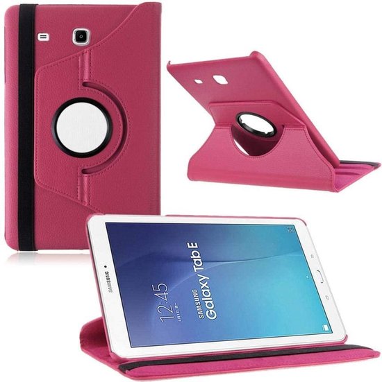 Samsung Galaxy Tab E 9.6 T560/T561 Hoesjes – 360° draaibaar – Multi-stand – Roze-Tablethoesjes-Ilumina Benelux