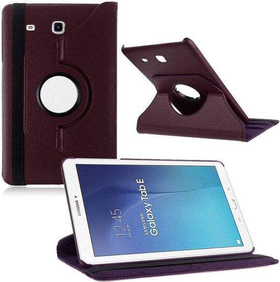 Samsung Galaxy Tab E 9.6 T560/T561 Hoesjes – 360° draaibaar – Multi-stand case – Paars-Tablethoesjes-Ilumina Benelux
