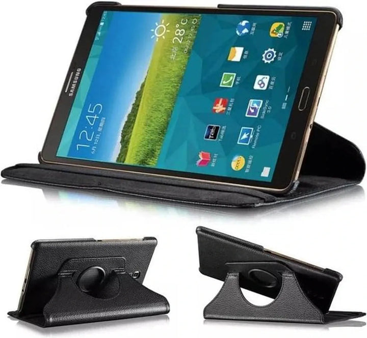 Samsung Galaxy Tab S 8.4 SM-T700/T705 Hoesjes – 360° draaibaar – Multi-stand – Zwart-Tablethoesjes-Ilumina Benelux