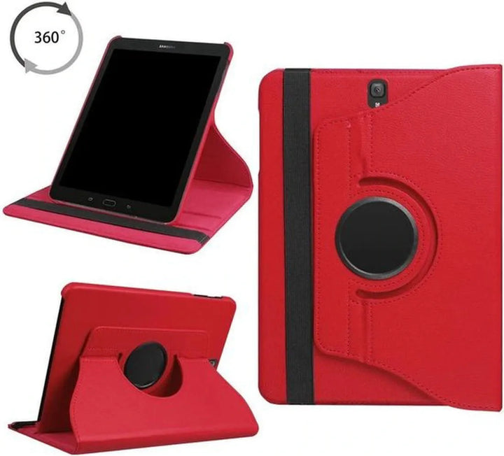 Samsung Galaxy Tab S2 8.0 T710/T715 Hoesjes – 360° draaibaar – Multi-stand – Rood-Tablethoesjes-Ilumina Benelux