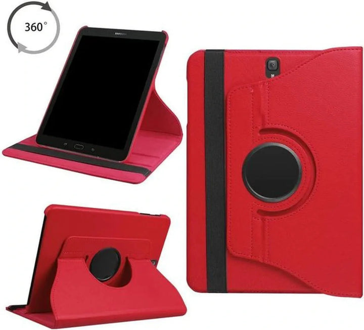 Samsung Galaxy Tab S2 9,7 T810/T815 Hoesjes – 360° draaibaar – Multi-stand – Rood-Tablethoesjes-Ilumina Benelux
