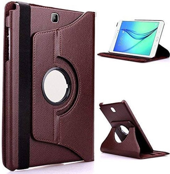 Samsung Galaxy Tab S2 9.7 (SM-T810/T815) Hoesjes – 360° draaibaar – Multi-stand – Bruin-Tablethoesjes-Ilumina Benelux