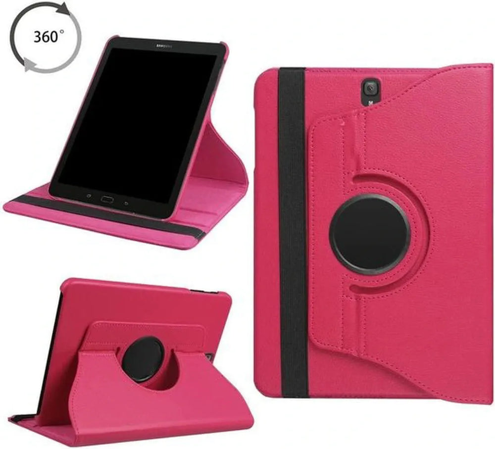 Samsung Galaxy Tab S3 9.7 T820/T825 Hoesjes – 360° draaibaar – Multi-stand – Roze-Tablethoesjes-Ilumina Benelux