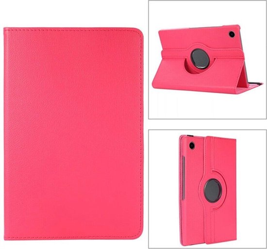 Samsung Galaxy Tab S5e 10.5 (2019) SM-T720/T725 Hoesjes – 360° draaibaar – Standfunctie – Donker Roze-Tablethoesjes-Ilumina Benelux