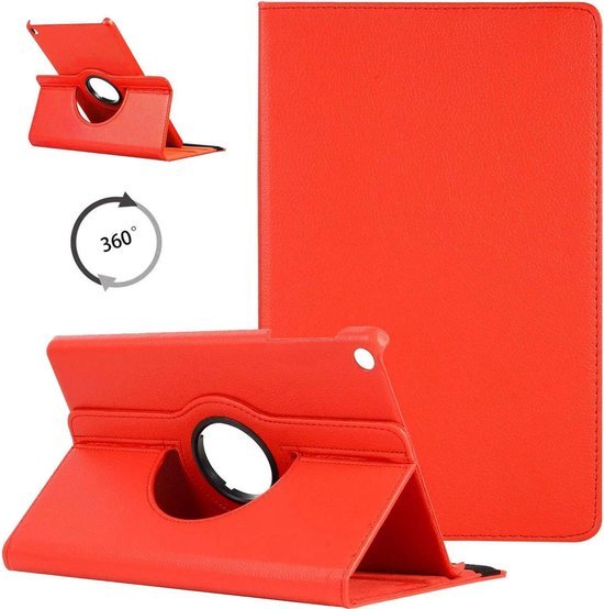 Samsung Galaxy Tab S5e 10.5 (2019) T720/T725/T727 Hoesjes – 360° draaibaar – Multi-stand – Rood-Tablethoesjes-Ilumina Benelux