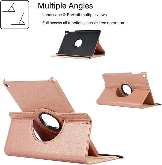 Samsung Galaxy Tab S5e 10.5 (2019) T720/T725/T727 Hoesjes – 360° draaibaar – Multi-stand – Roségoud-Tablethoesjes-Ilumina Benelux