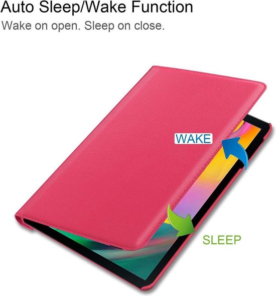 Samsung Galaxy Tab S5e T720/T725 Hoesjes – 360° draaibaar – Multi-stand – Donker roze-Tablethoesjes-Ilumina Benelux