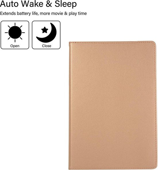 Samsung Galaxy Tab S6 10.5 2019 T860 Hoesjes – 360° draaibaar – Backcover – Goud-Tablethoesjes-Ilumina Benelux