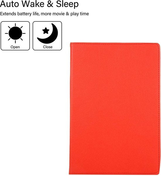 Samsung Galaxy Tab S6 10.5 2019 T860 Hoesjes – 360° draaibaar – Backcover – Rood-Tablethoesjes-Ilumina Benelux
