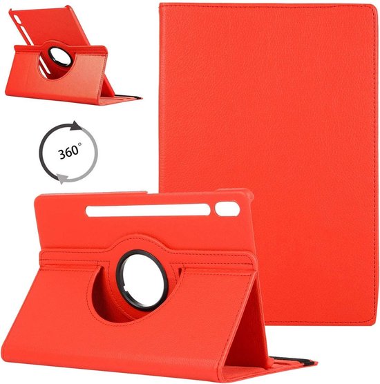 Samsung Galaxy Tab S6 10.5 2019 T860 Hoesjes – 360° draaibaar – Backcover – Rood-Tablethoesjes-Ilumina Benelux