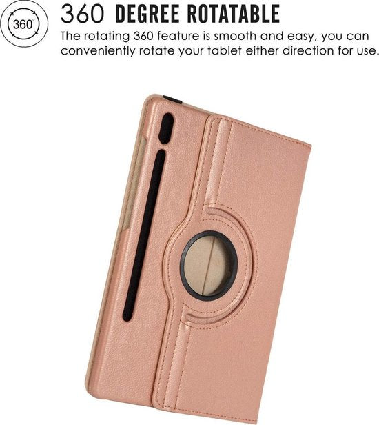 Samsung Galaxy Tab S6 10.5 2019 T860 Hoesjes – 360° draaibaar – Backcover – Roségoud-Tablethoesjes-Ilumina Benelux
