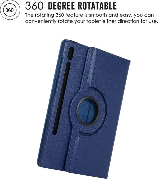Samsung Galaxy Tab S6 10.5 2019 T860 Hoesjes – 360° draaibaar – Standfunctie – Donkerblauw-Tablethoesjes-Ilumina Benelux