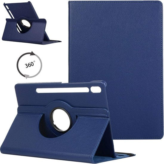 Samsung Galaxy Tab S6 10.5 2019 T860 Hoesjes – 360° draaibaar – Standfunctie – Donkerblauw-Tablethoesjes-Ilumina Benelux