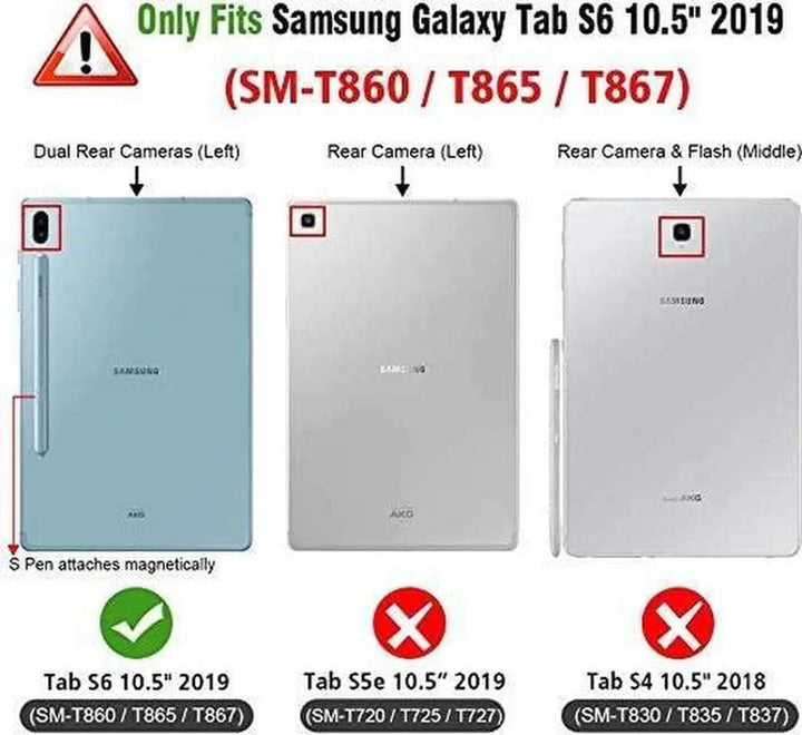 Samsung Galaxy Tab S6 10.5 (2019) T860 Hoesjes – 360° draaibaar – Standfunctie – Lichtblauw-Tablethoesjes-Ilumina Benelux