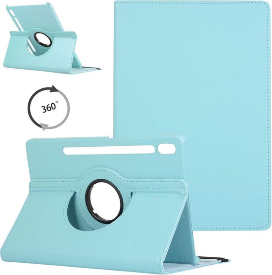 Samsung Galaxy Tab S6 10.5 (2019) T860 Hoesjes – 360° draaibaar – Standfunctie – Lichtblauw-Tablethoesjes-Ilumina Benelux