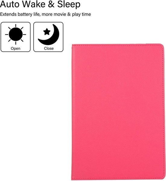 Samsung Galaxy Tab S6 10.5 inch 2019 T860 Hoesjes – 360° draaibaar – Hot Pink-Tablethoesjes-Ilumina Benelux