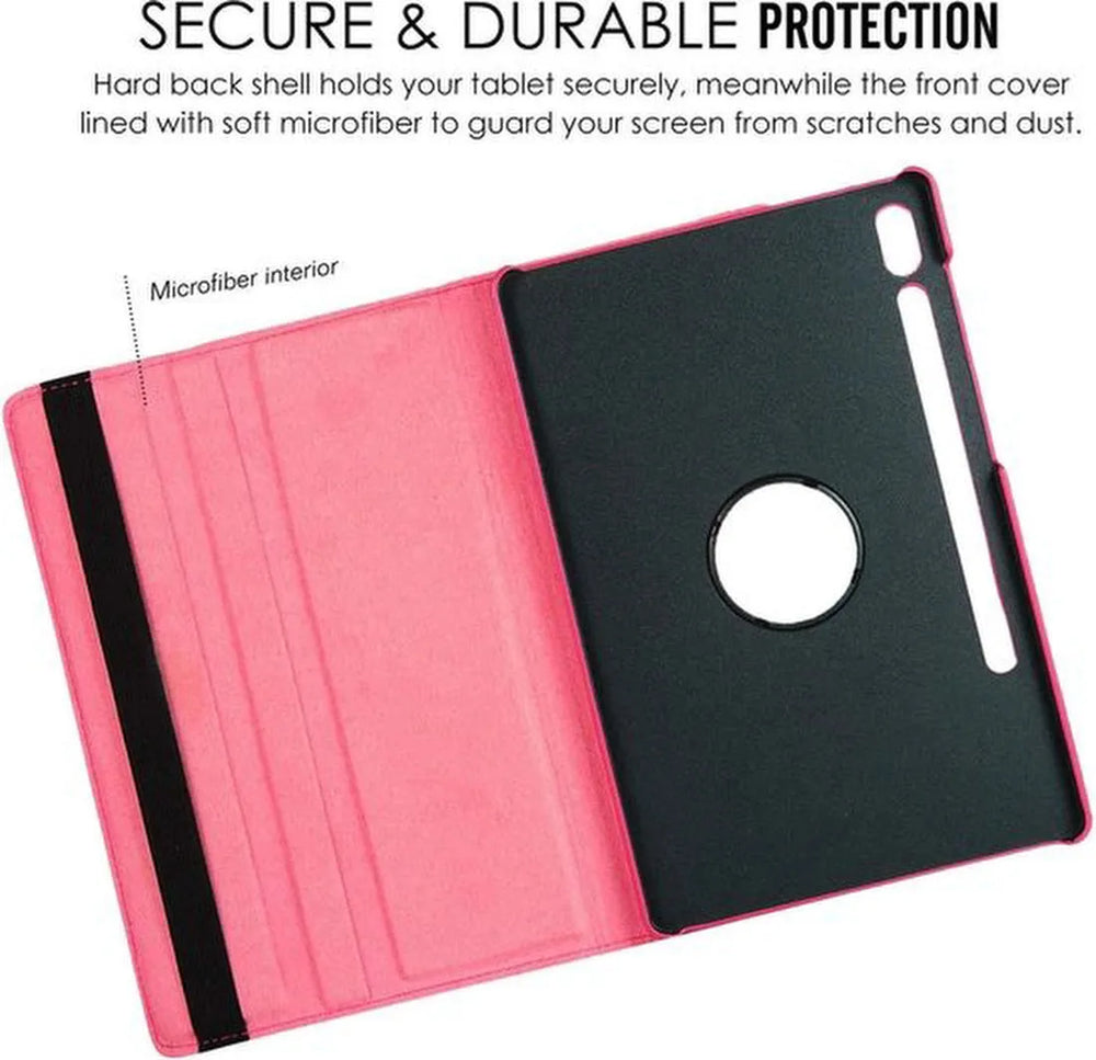 Samsung Galaxy Tab S6 10.5 inch 2019 T860 Hoesjes – 360° draaibaar – Hot Pink-Tablethoesjes-Ilumina Benelux