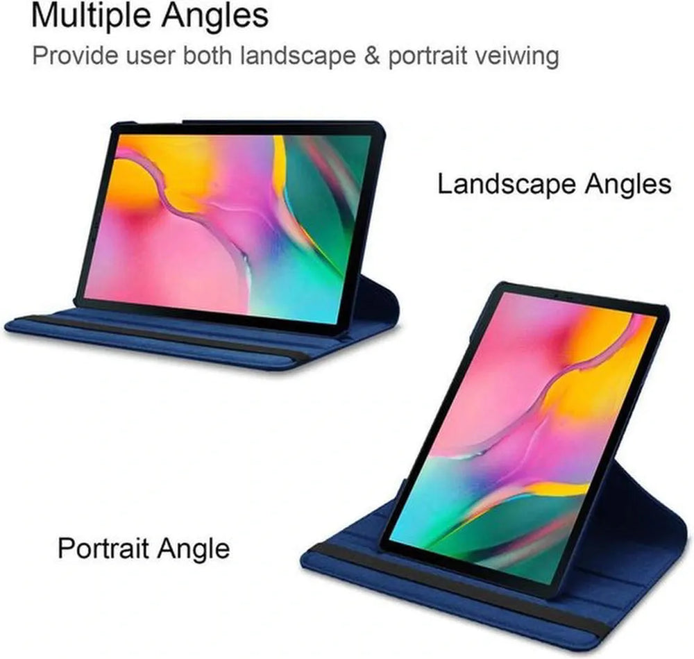 Samsung Galaxy Tab S6 Lite 10.4 (2020/2022/2024) Hoesjes – 360° draaibaar – Multi-stand – Donkerblauw-Tablethoesjes-Ilumina Benelux