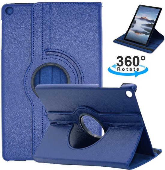 Samsung Galaxy Tab S6 Lite 10.4 (2020/2022/2024) Hoesjes – 360° draaibaar – Multi-stand – Donkerblauw-Tablethoesjes-Ilumina Benelux