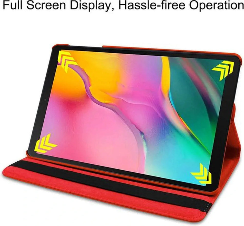 Samsung Galaxy Tab S6 Lite 10.4 (2020/2022/2024) Hoesjes – 360° draaibaar – Multi-stand – Rood-Tablethoesjes-Ilumina Benelux