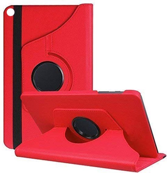 Samsung Galaxy Tab S6 Lite 10.4 (2020/2022/2024) Hoesjes – 360° draaibaar – Multi-stand – Rood-Tablethoesjes-Ilumina Benelux