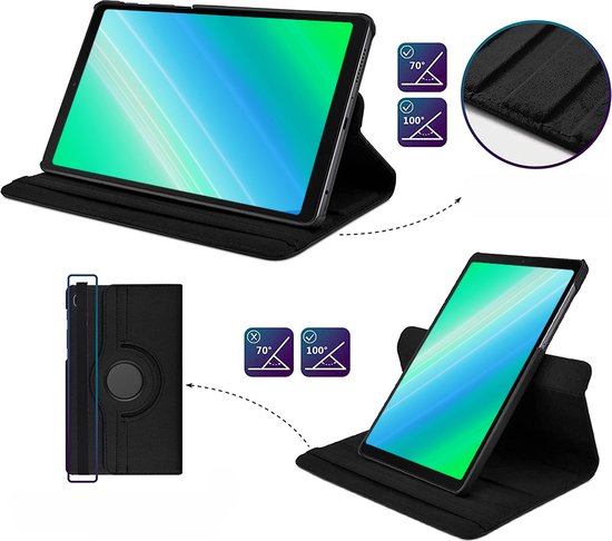 Samsung Galaxy Tab S6 Lite 10.4 (2020/2022/2024) Hoesjes – 360° draaibaar – Standfunctie – Zwart-Tablethoesjes-Ilumina Benelux