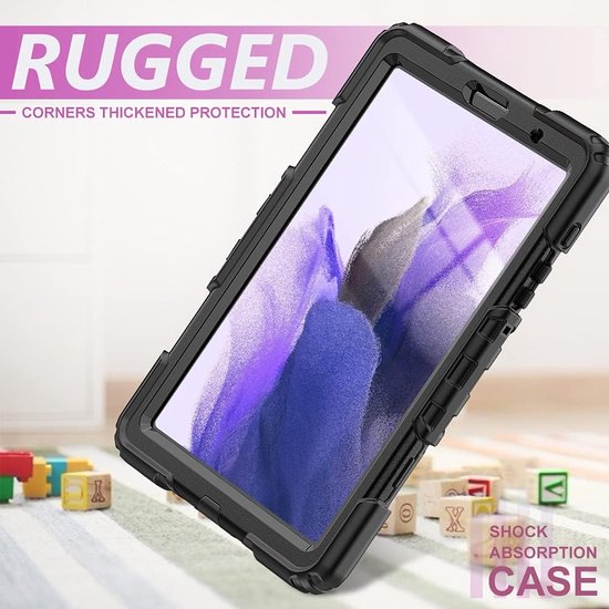 Samsung Galaxy Tab S6 Lite 10.4 (2020/2022/2024) Hoesjes – Schokbestendig – Screenprotector – Zwart-Tablethoesjes-Ilumina Benelux